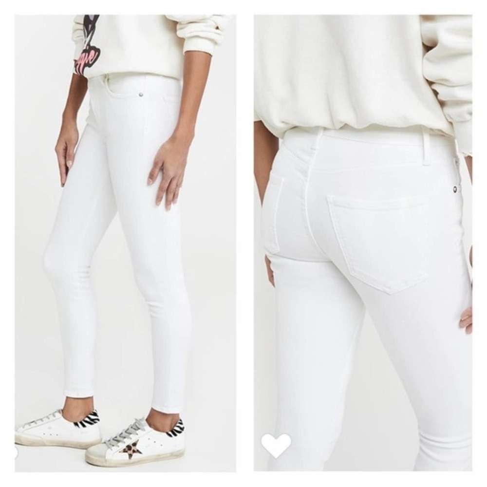 NEW!!! AGOLDE Sophie Mid-Rise Ankle Phantom white skinny jeans, stretch, Size 32 - Picture 2 of 8